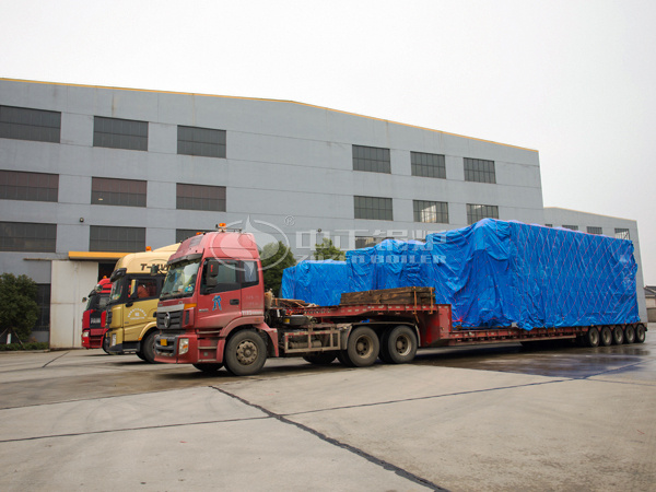 已完成裝車發(fā)貨的3臺中正SZS系列燃氣蒸汽鍋爐